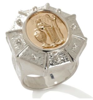 Tagliamonte Pandora with Urn 14K and Sterling Silver Ring Size 7