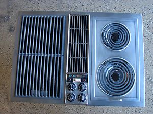 Jenn Air Cooktop Model C221 Stainless Steel 30 inch Dual Unit
