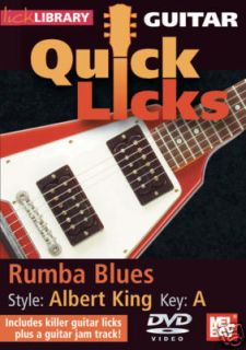 Albert King Rumba Blues Guitar Instruction DVD New