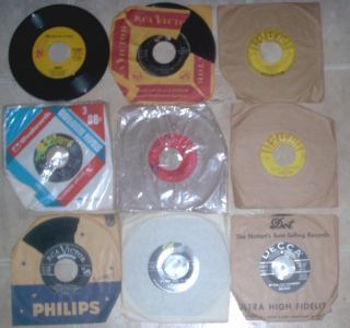 30 Diff 45 RPM 7 Inch Records Many Stars Elvis Johnny Cash Playable 