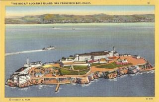 Postcard The Rock Alcatraz Island San Francisco CA