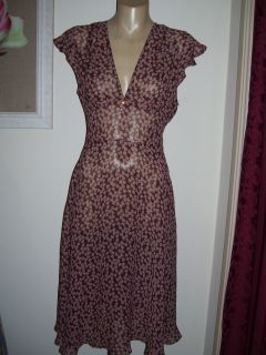 Alannah Hill JAdore Gorgeous Silk Heart Print Vintage Style Tea Dress 