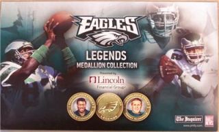 philadelphia eagles legends medallion collection