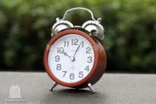 circular wooden alarm clock