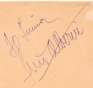 Luis Alberni Vintage 30s Signed Album Page Autographed