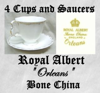Royal Albert Cups Saucers Orleans Bone China MT