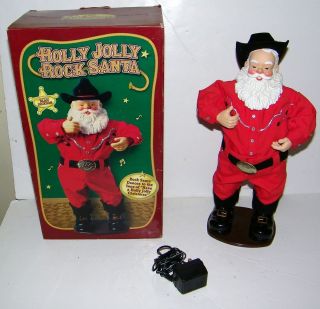 Holly Jolly Rock Santa Claus Alan Jackson Animated Dancing Cowboy 