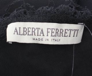 1322 Alberta FERRETTI One Shoulder Black Dress IT42 New