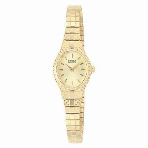 Citizen Womens EK3682 97P Gold Tone Expansion Bracelet Watch