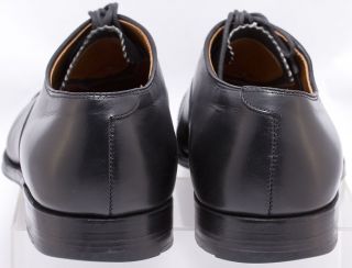 Alden Perf Tip BAL Oxfords 907 Mens Cap Toe Shoes Black Calfskin 10 