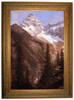   on canvas of Canadian Rockies, Asulkan Glacier by Albert Bierstadt