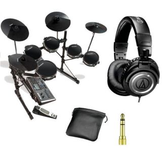 Alesis DM10 DM 10 STUDIO Electronic Drum Kit Set w/ ATH M50 Headphones 