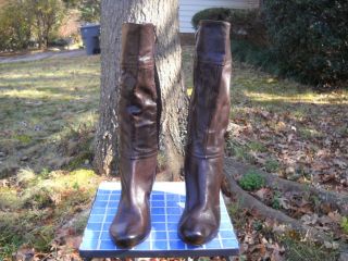 Alberto FERMANI Italian Brown Leather Mid Calf Boots Size 11 US 41 EUR 