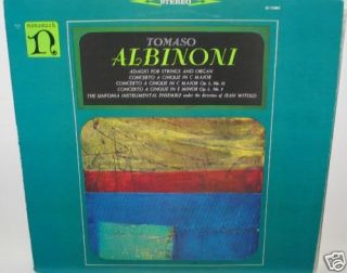 Jean Witold Albinoni Adagio Concerto LP Nonesuch