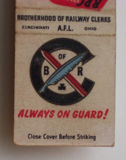 1950s Brotherhood of Railway Clerks Union Algonquin IL