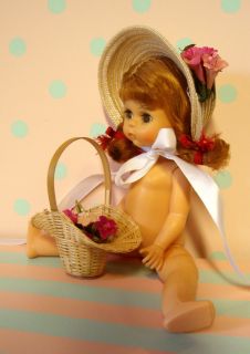 Madame Alexander 8 Doll Straw Hat Basket