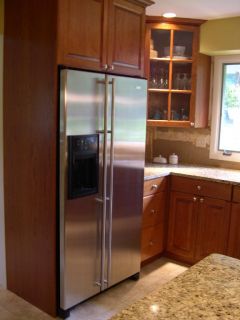 refrigerator cabinet, WCG2442 corner wall cabinet w/glass door and 