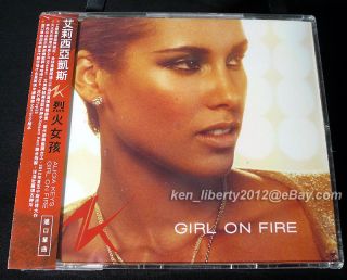 POSTAGE 3 Alicia Keys Girl on Fire Taiwan CD Single w OBI SEALED Nicki 