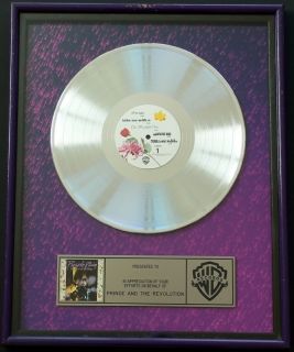 Prince Platinum Record Award Purple Rain Presented to Warner Bros 