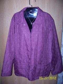 ALFRED DUNNER womans 16W light plum quiled effect lightweight jacket C