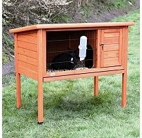    Nesting Hutch Rabbit Guinea Pig Pen Small Animal Cage Outdoor Wooden