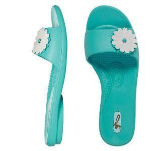 New w O Box Womens OKA B Alice Slide Sandals Aqua Multiple Sizes I 