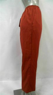 Alfred Dunner Misses Womens Casual Pants Sz 14 Clay Orange Solid Sale 
