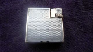 1930s Alfred Dunhill Savory Squareboy Petrol Lighter Silver Plate Fab 