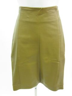 Linda Allard Ellen Tracy Brown Leather Straight Skirt 4