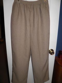 Alfred Dunner Brown Long Pants Size 14