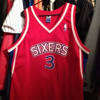 Allen Iverson Authentic Throwback Champion Jersey Sixers
