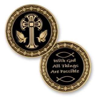 New All Things Are Possible Challenge Coin Prayer Coin