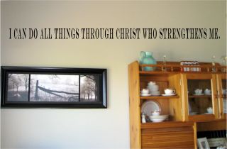 Can do All Things Through Christ Who Strengthens Vinyl Wall Art 
