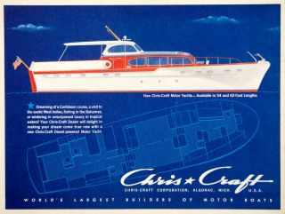1950 Ad Chris Craft Algonac Michigan Motor Boat Yacht Luxury Ocean 