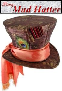 Licensed Disney Mad Hatter Alice in Wonderland Top Hat