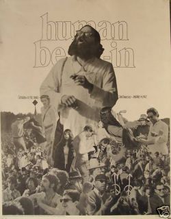 Original Human Be in Poster Allen Ginsberg 1967