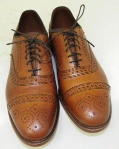 Allen Edmonds Strand Brown Leather Oxford Cap Toe Mens Shoes Sz 10 D 