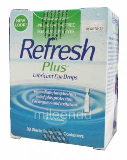 Allergan REFRESH Plus Lubricant Eye Drops 30 Sterile Single Use 