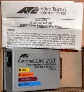 allied telesis centrecom 210t aui rj45 transceiver