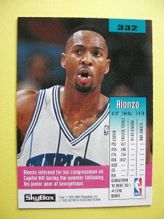 alonzo mourning charlotte hornets card this card is in excellent 