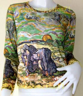 Van Gogh Long Sleeve Peasants Art Shirt Misses s M L XL