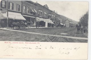 PA Port Allegany Main St Town View Very Early M44391