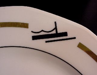 Art Deco Electro Ceramica Portugal Bread Plate Allegre