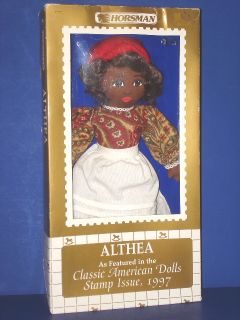 Althea Black Cloth Stamp Issue Doll Horsman 1997 MIB