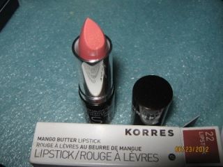New Full Size Boxed Korres Mango Butter Sheer Colour Lipstick Rose 22 