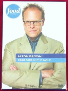 Alton Brown Good Eats on The Table DVD 2008 3 Disc Set Scratch Free 