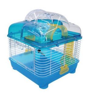 Hamster Cage Dwarf Mice Gerbil Cage with Removable Ball on Top Blue or 