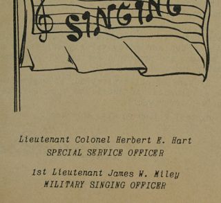 WWII Amarillo Field Airs Military Singing Program Manual Booklet 