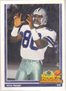Alvin Harper Cowboy 1991 UD Rookie Force Card 634