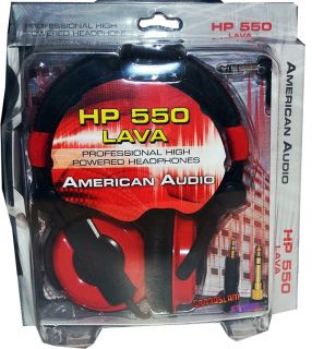 American Audio HP550 Lava Professional Studio Headphones DJ Style 